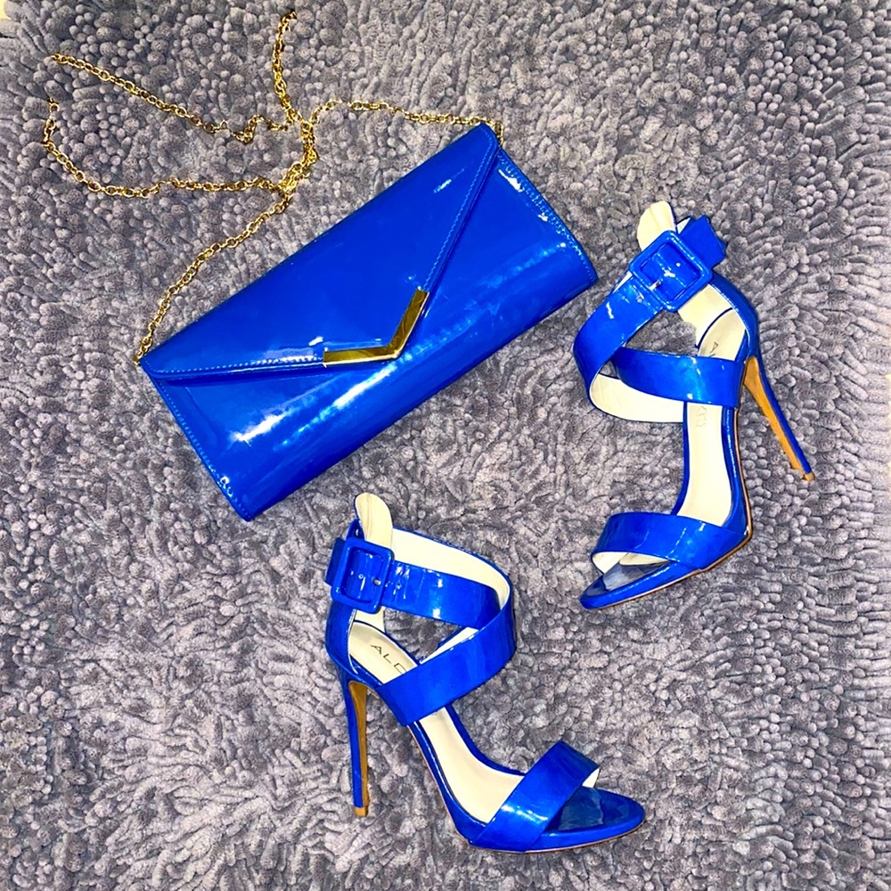 Aldo matching clutch and heels 💙 - Picture 1 of 5